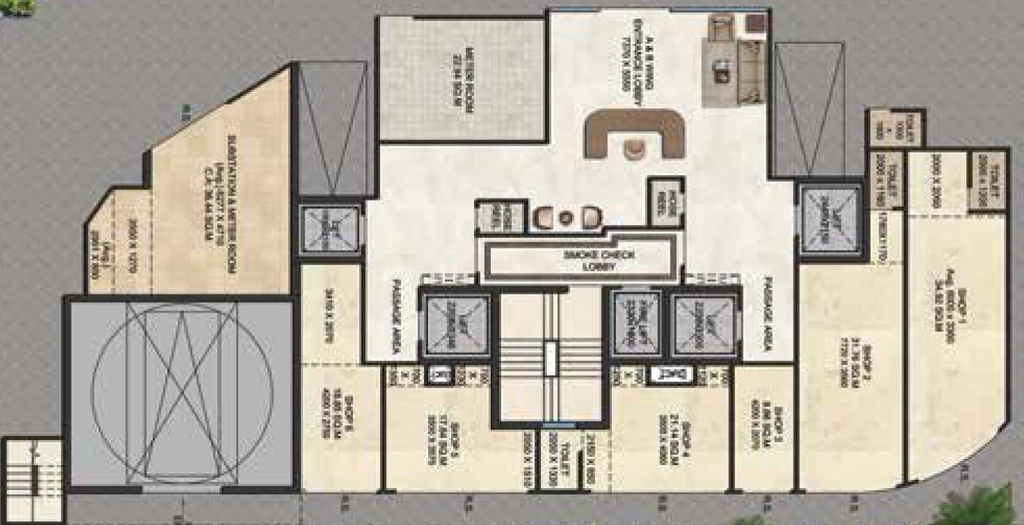 Floor Plan of Commercial Stans Arize in Jogeshwari East, Mumbai - Image 401368