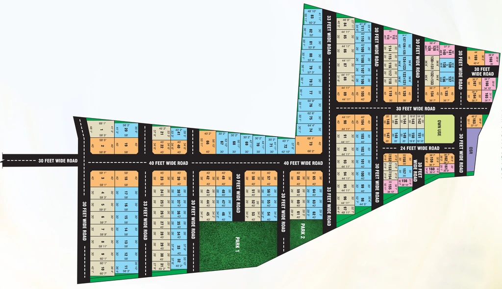 Master Plan of VIP Hill View Haven in Madukarai, Coimbatore - Image 401419