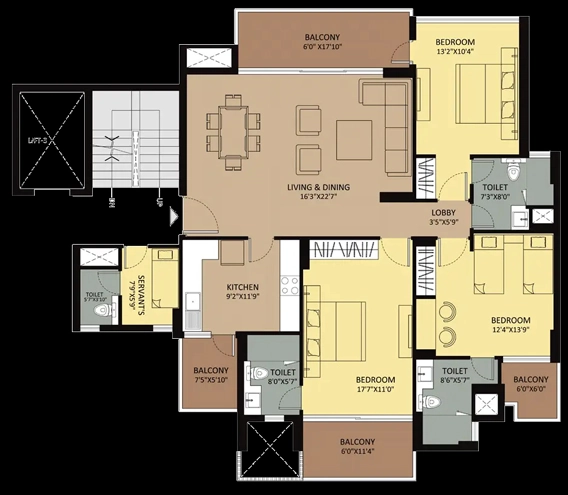 3 BHK Flat in Ambience Creacions in Sector 22, Gurgaon - Image 917316