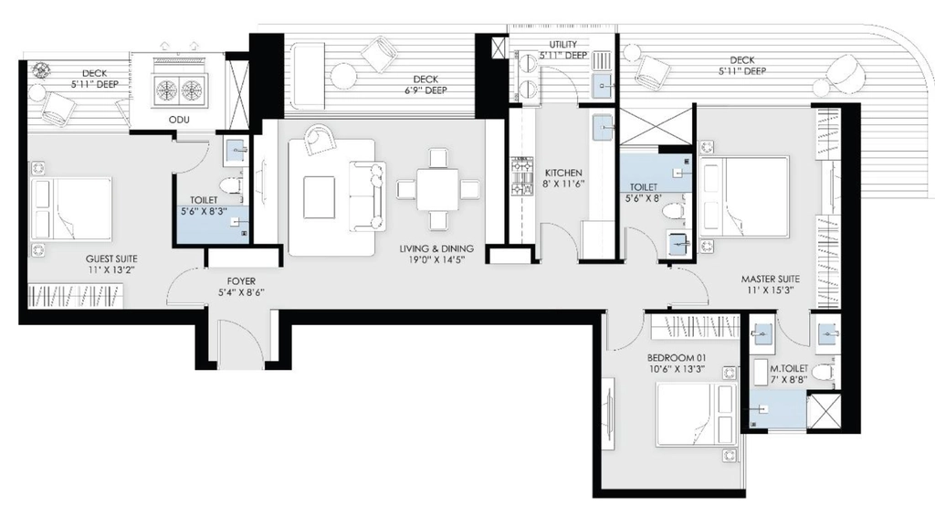 3 BHK Flat in BPTP Gaia Residences in Sector 102, Gurgaon - Image 917318