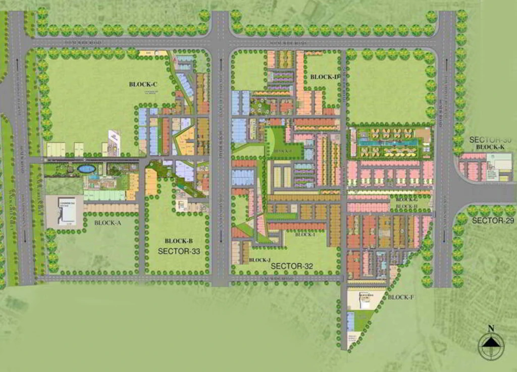 Master Plan of Central Park Flower Valley Mikasa Plots in Sector 33, Gurgaon - Image 401468