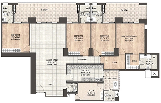 4 BHK Flat in DLF Privana South in Sector 77, Gurgaon - Image 917324