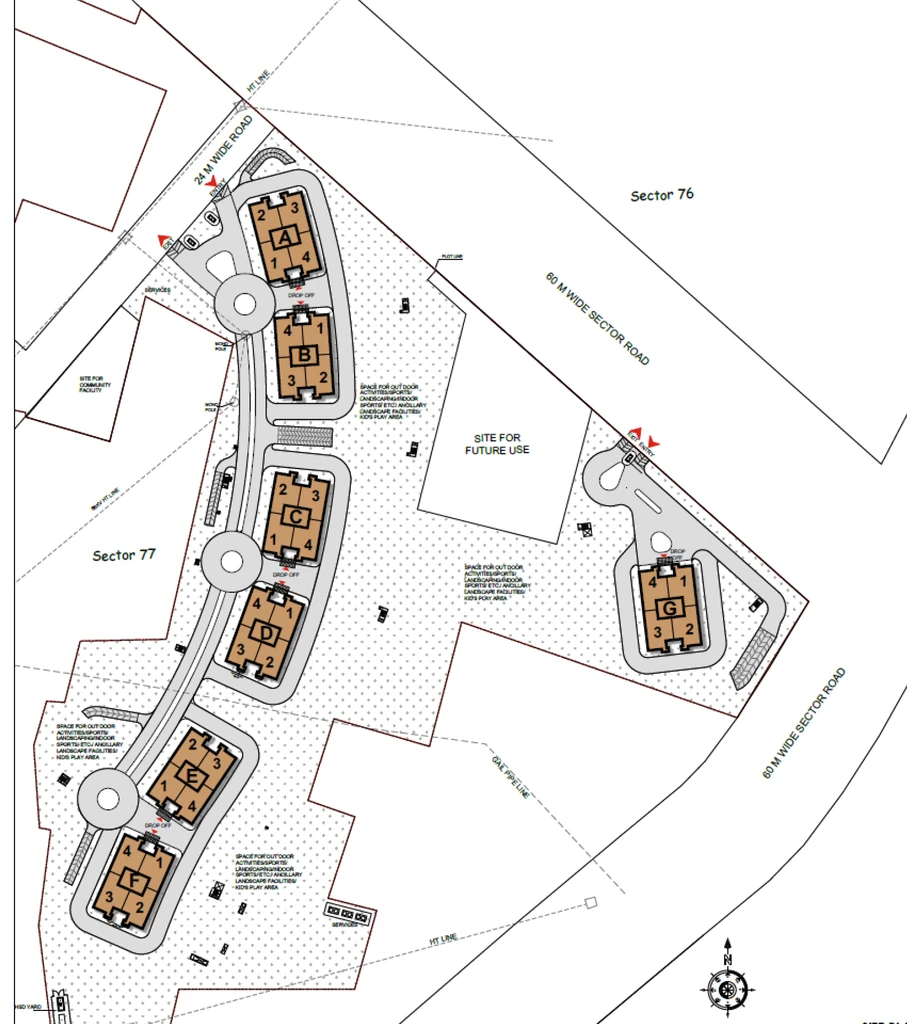 Master Plan of DLF Privana South in Sector 77, Gurgaon - Image 401479