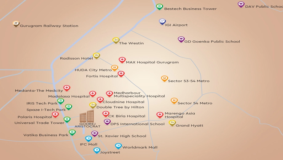 Location of Godrej Aristocrat - Image 401499