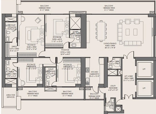 4 BHK Flat in Godrej Sora in Sector 53, Gurgaon - Image 917334