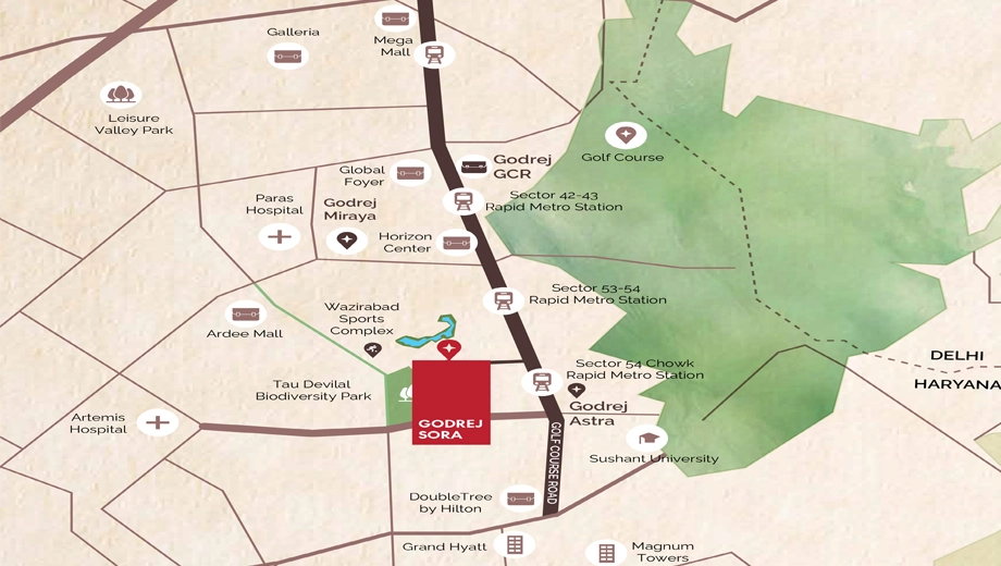 Location of Godrej Sora - Image 401510