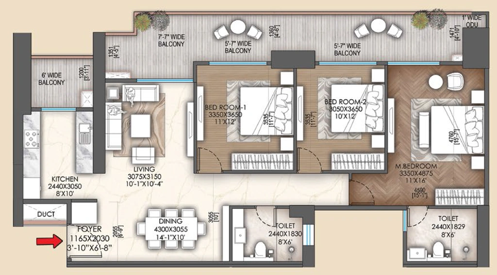 3 BHK Flat in Signature Sarvam in Sector 37D, Gurgaon - Image 917348