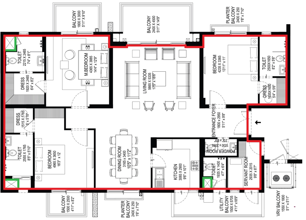 3 BHK Flat in Vatika Sovereign Park in Sector 99, Gurgaon - Image 917352