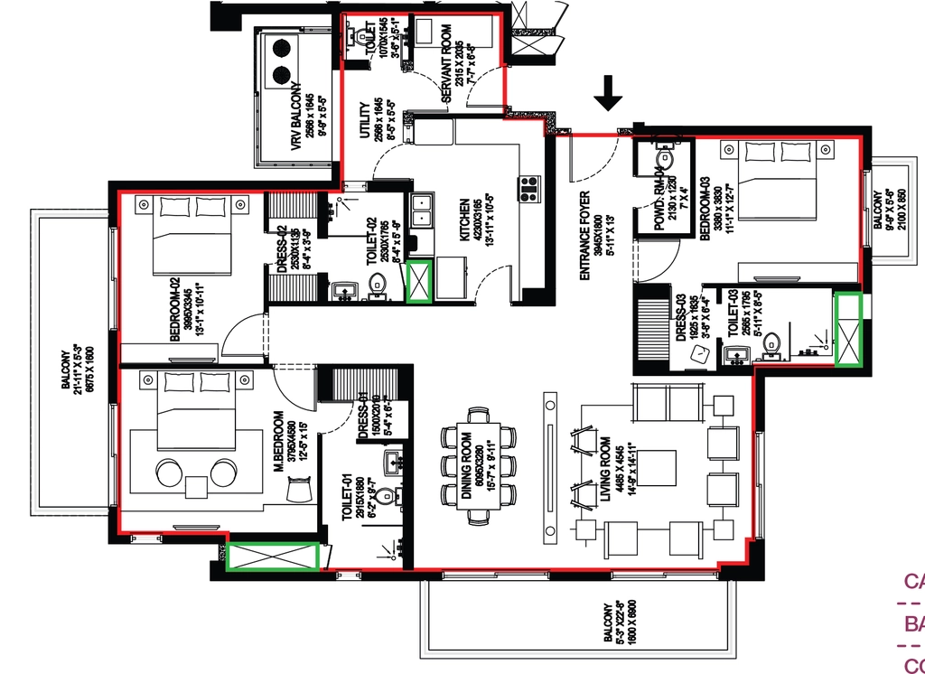 3 BHK Flat in Vatika Sovereign Park in Sector 99, Gurgaon - Image 917353