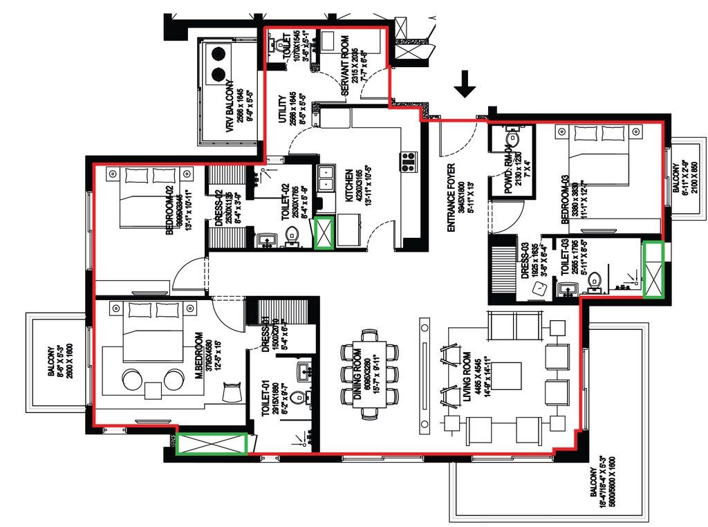 3 BHK Flat in Vatika Sovereign Park in Sector 99, Gurgaon - Image 917354