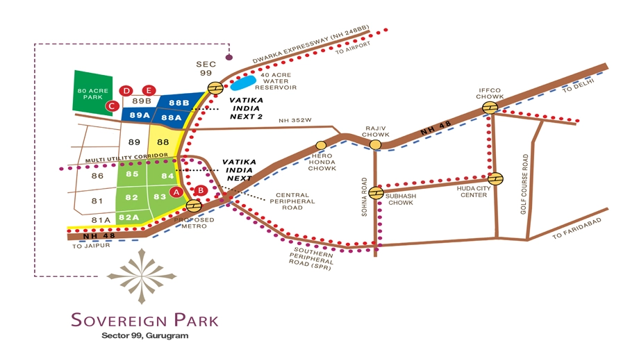 Location of Vatika Sovereign Park - Image 401579