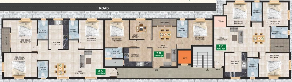Floor Plan of Vesta Dimension in Madipakkam, Chennai - Image 401586