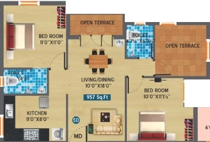 2 BHK Flat in Vesta Grand in Madipakkam, Chennai - Image 917363