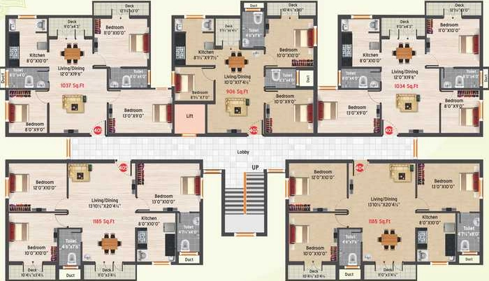 Floor Plan of Vesta Elegance in Madipakkam, Chennai - Image 401603