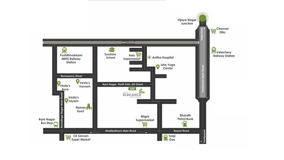 Location of Vesta Elegance in Madipakkam, Chennai - Image 401601