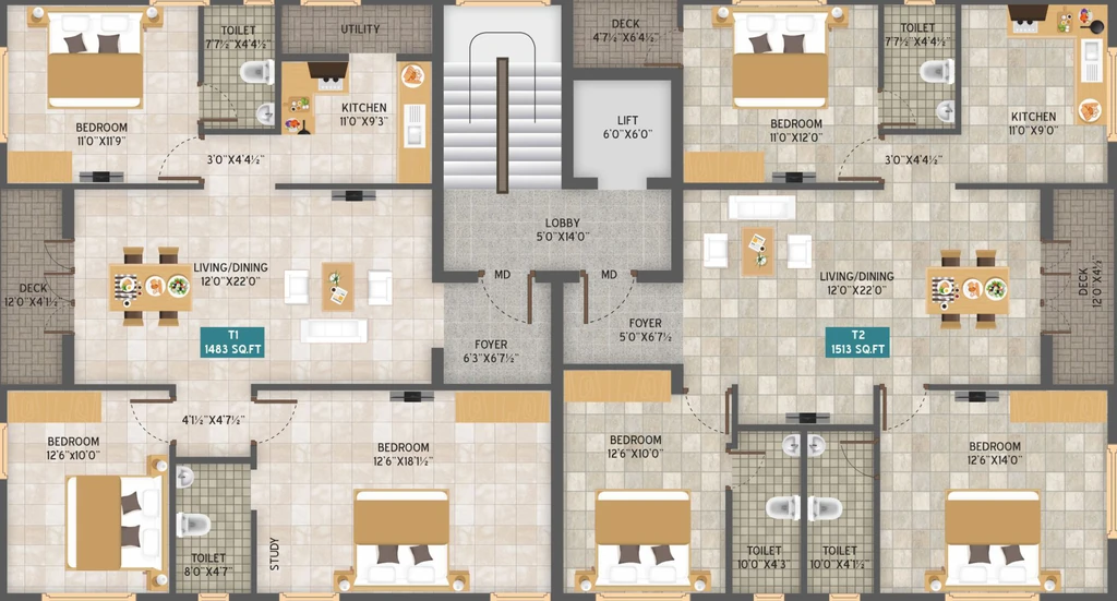 Floor Plan of Vesta Amaze in Puzhuthivakkam, Chennai - Image 401610