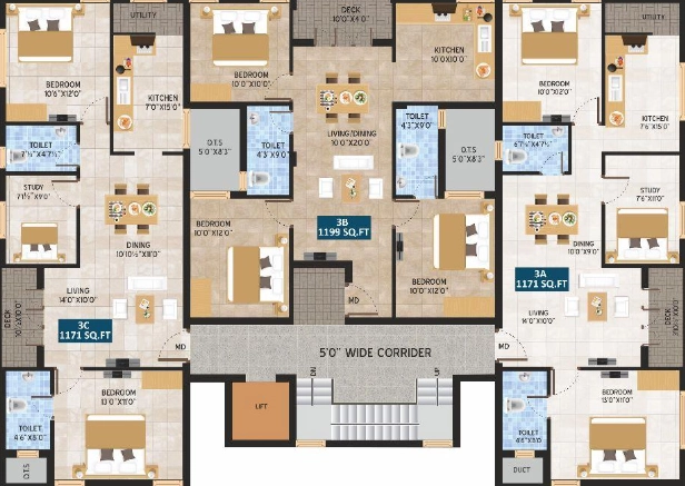 Floor Plan of Vesta Breeze in Madipakkam, Chennai - Image 401623