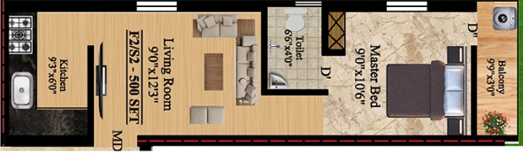 1 BHK Flat in Karthick Ganga in Kundrathur, Chennai - Image 917391