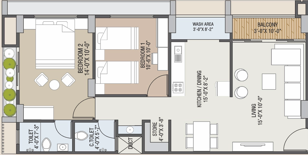 2 BHK Flat in Royal Lakend in Gota, Ahmedabad - Image 917402