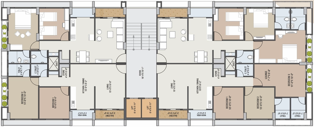 Floor Plan of Royal Lakend in Gota, Ahmedabad - Image 401687