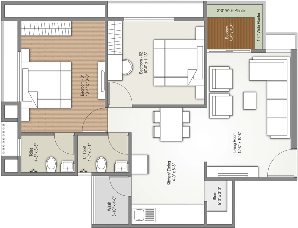 2 BHK Flat in Royal Urbana in Ognaj, Ahmedabad - Image 917404