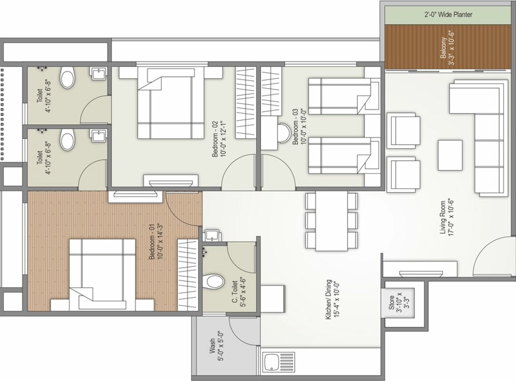 3 BHK Flat in Royal Urbana in Ognaj, Ahmedabad - Image 917405