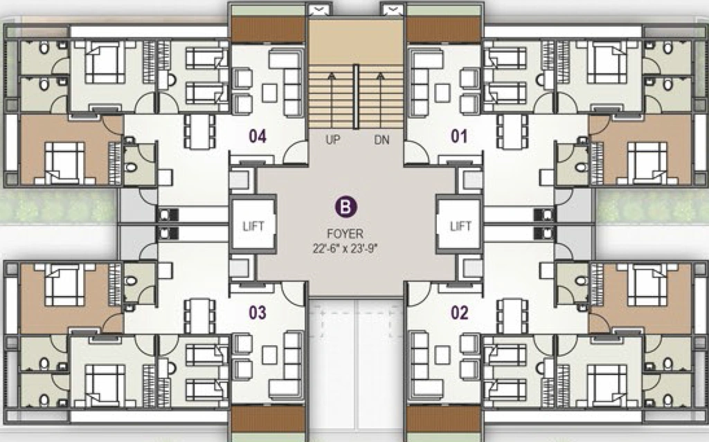 Floor Plan of Royal Urbana in Ognaj, Ahmedabad - Image 401696
