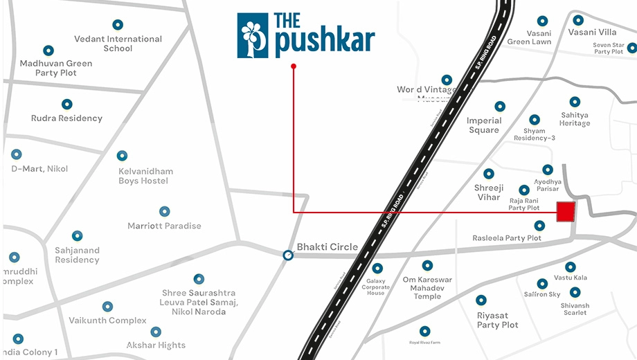 Location of Rudra The Pushkar in Kathwada, Ahmedabad - Image 401714