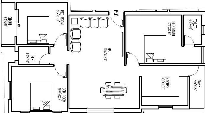 3 BHK Flat in Sumangali Lavender in Gowriwakkam, Chennai - Image 917462