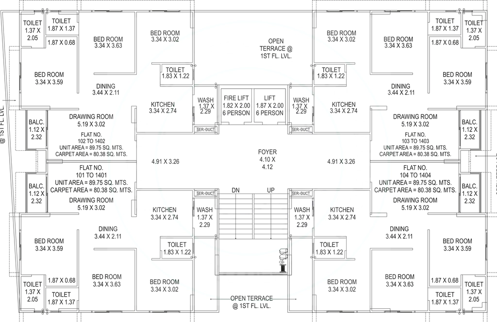 Floor Plan of Samarth Sky in Tragad, Ahmedabad - Image 401778