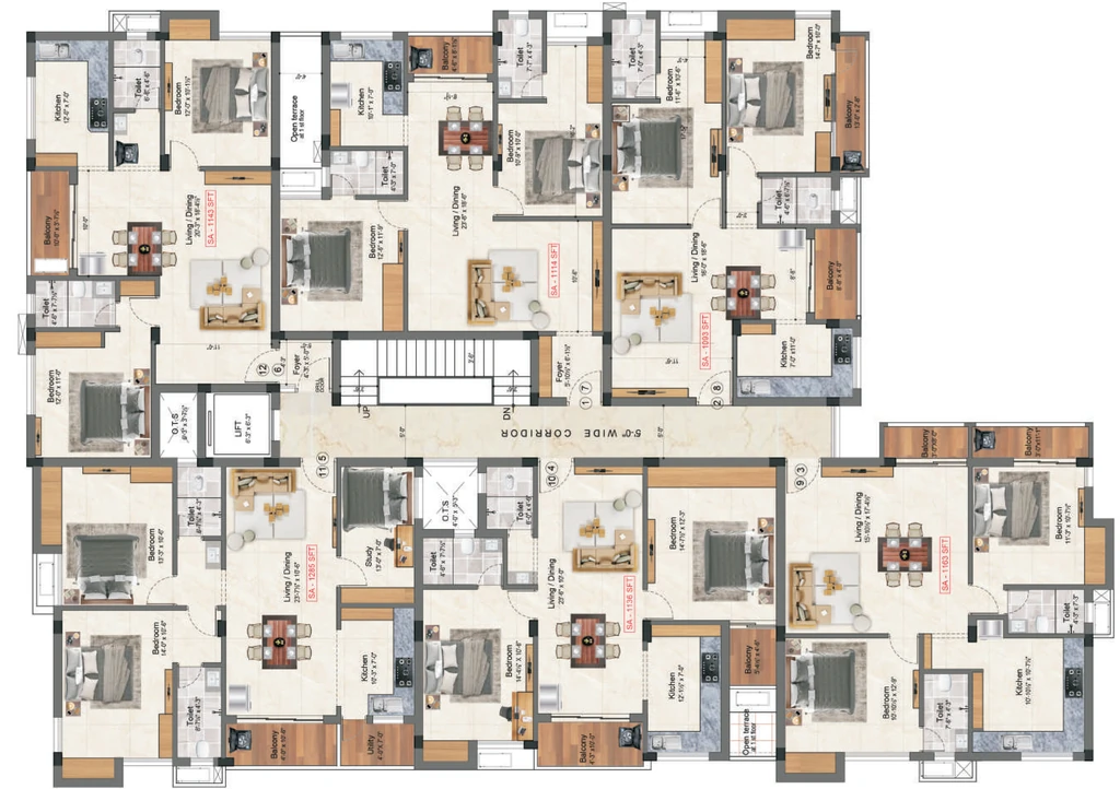 Floor Plan of Sumangali Daanvi in Medavakkam, Chennai - Image 401791