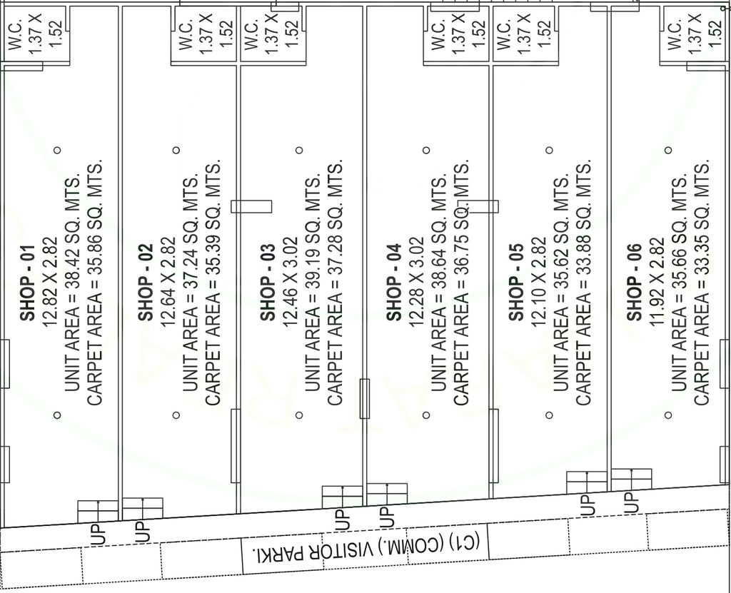 Floor Plan of Commercial Samarth Sky in Tragad, Ahmedabad - Image 401787