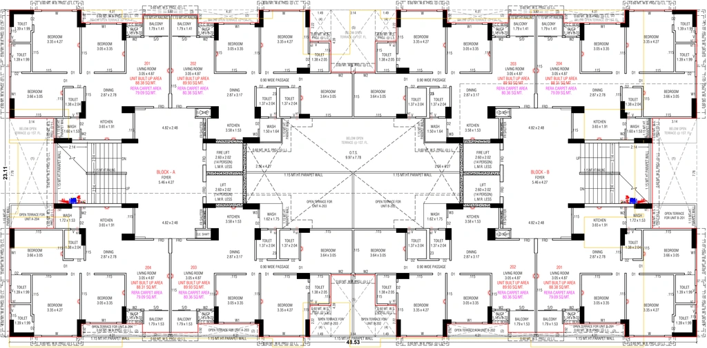 Floor Plan of Savera Shristi in South Bopal, Ahmedabad - Image 401800