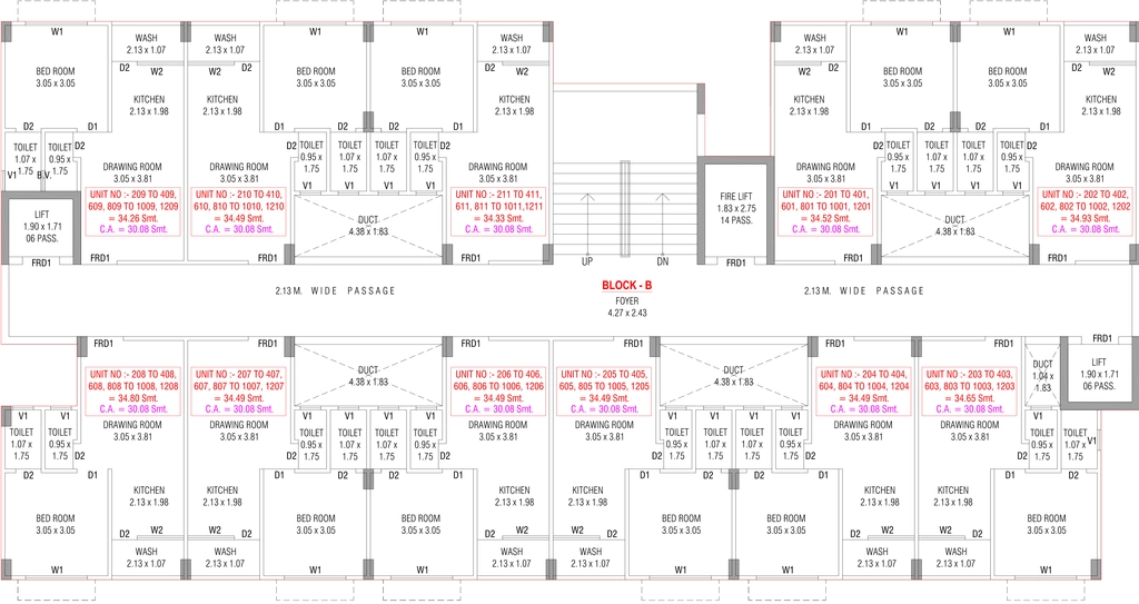 Floor Plan of Shivam Sky in Narolgam, Ahmedabad - Image 401910