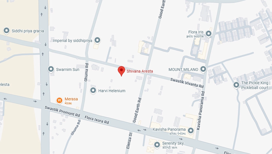 Location of Shivana Aresta in South Bopal, Ahmedabad - Image 401935