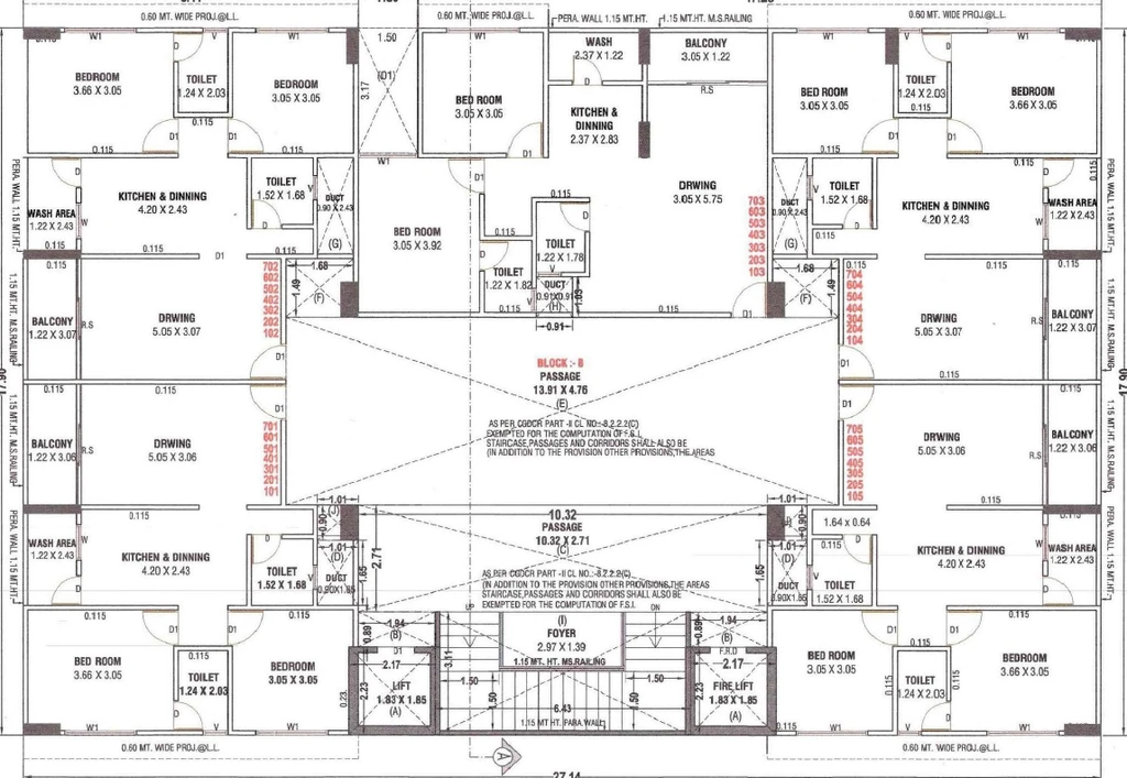 Floor Plan of Shree Asthavinayak Residency in Maninagar, Ahmedabad - Image 401972