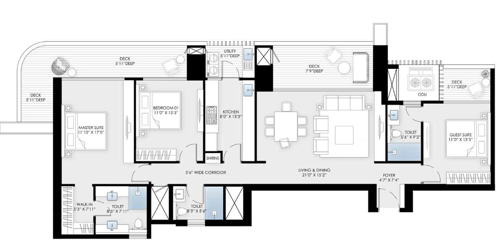 3 BHK Flat in BPTP Amstoria Verti Greens in Sector 102, Gurgaon - Image 917597