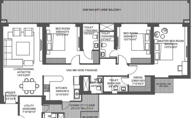 3 BHK Flat in Godrej Astra in Sector 54, Gurgaon - Image 917608