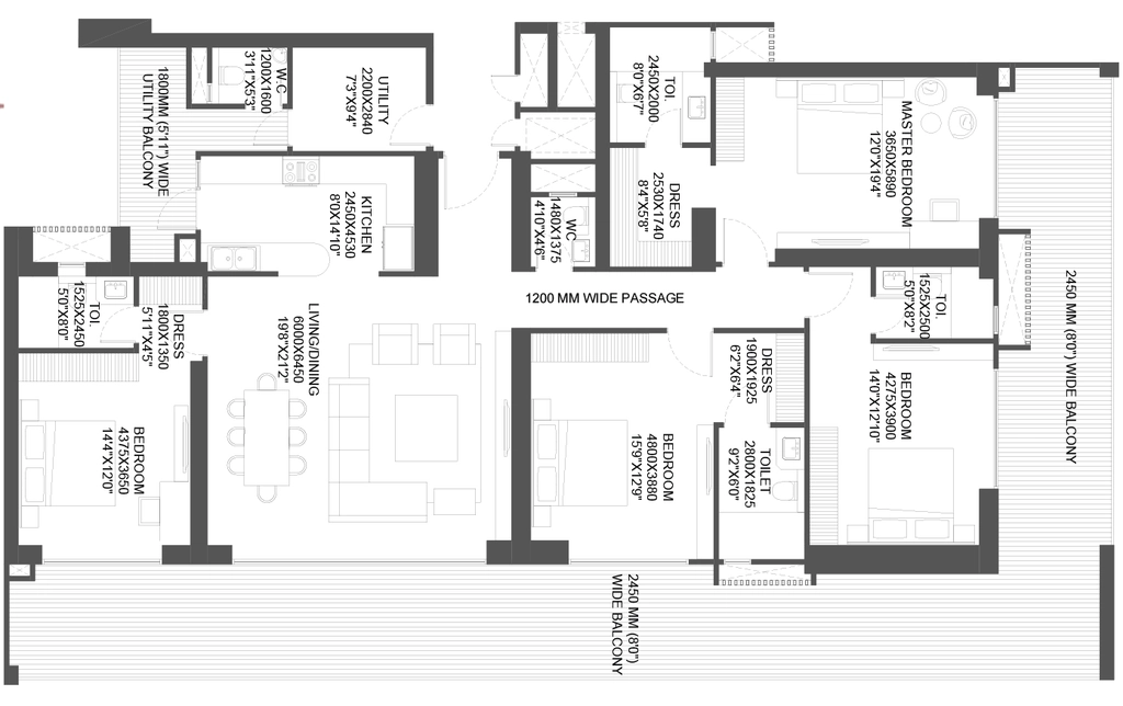 4 BHK Flat in Godrej Astra in Sector 54, Gurgaon - Image 917609