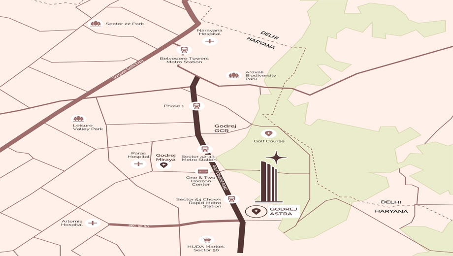Location of Godrej Astra - Image 402161