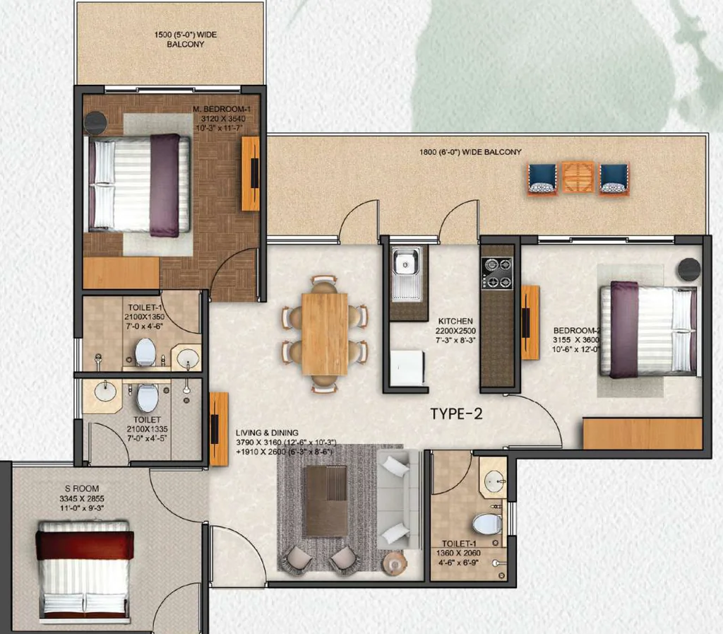 3 BHK Flat in JMS Silver Living in Sector 95, Gurgaon - Image 917610