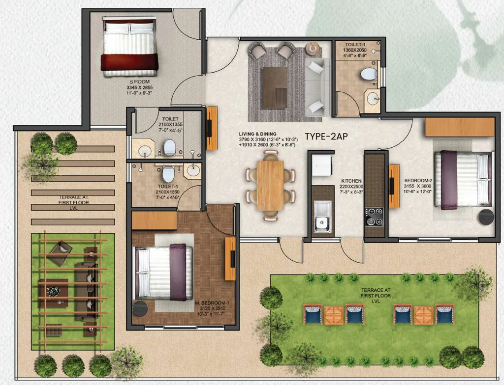 3 BHK Flat in JMS Silver Living in Sector 95, Gurgaon - Image 917612