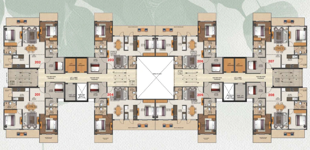 Floor Plan of JMS Silver Living in Sector 95, Gurgaon - Image 402168