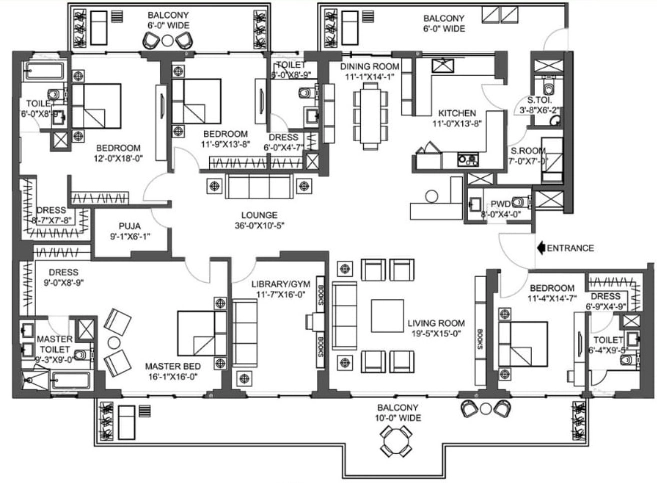 4 BHK Flat in M3M Golfestate in Sector 65, Gurgaon - Image 917619
