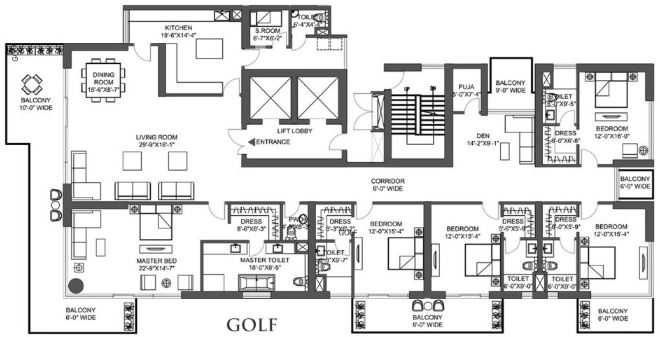 5 BHK Flat in M3M Golfestate in Sector 65, Gurgaon - Image 917620