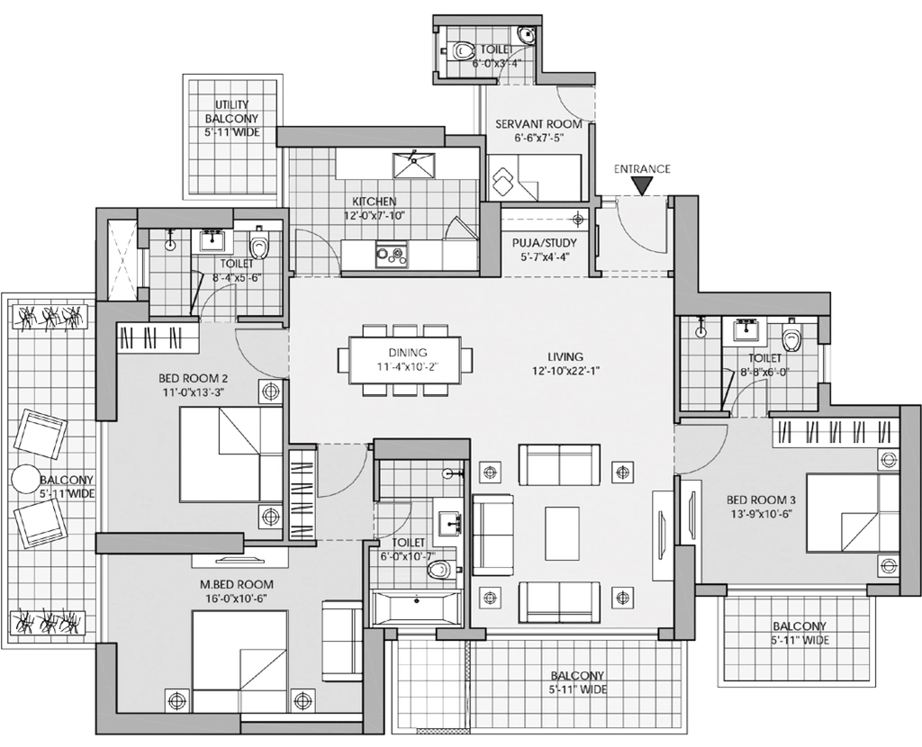 3 BHK Flat in M3M Latitude in Sector 65, Gurgaon - Image 917621