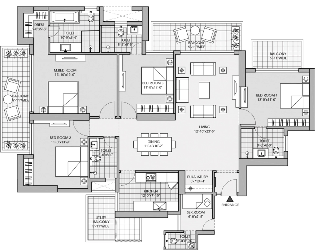 4 BHK Builder Floor in M3M Latitude in Sector 65, Gurgaon - Image 917622