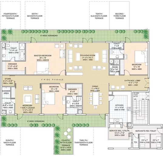 4 BHK Flat in Salcon The Verandas in Sector 54, Gurgaon - Image 917623