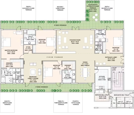5 BHK Flat in Salcon The Verandas in Sector 54, Gurgaon - Image 917624