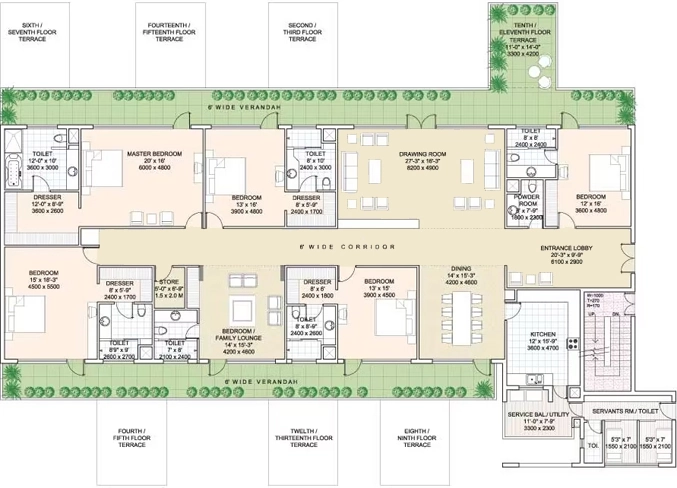 6 BHK Flat in Salcon The Verandas in Sector 54, Gurgaon - Image 917625